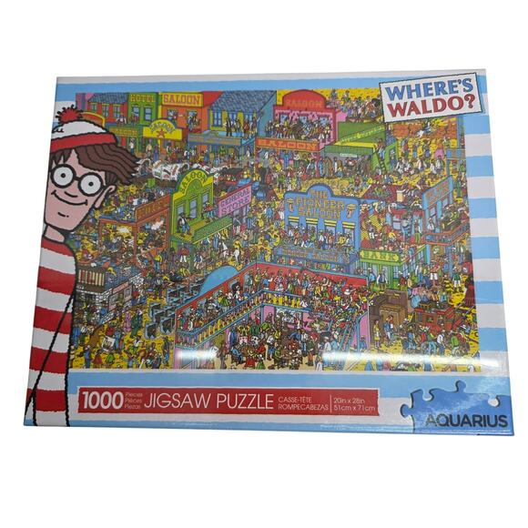Where's Waldo Wild West Cowboy 1000 Piece Jigsaw Puzzle 20" x28" New Sealed - Picture 1 of 5